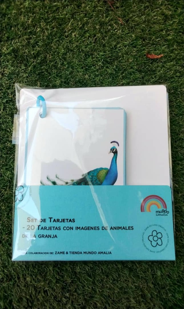 Set de tarjetas animales de la granja